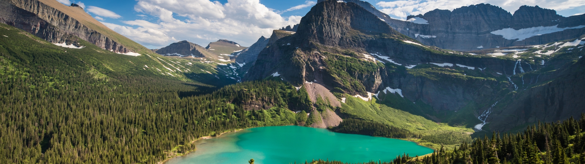 Montana - Western USA, Summer, Mountain, Famous Place, Grinnell Lake